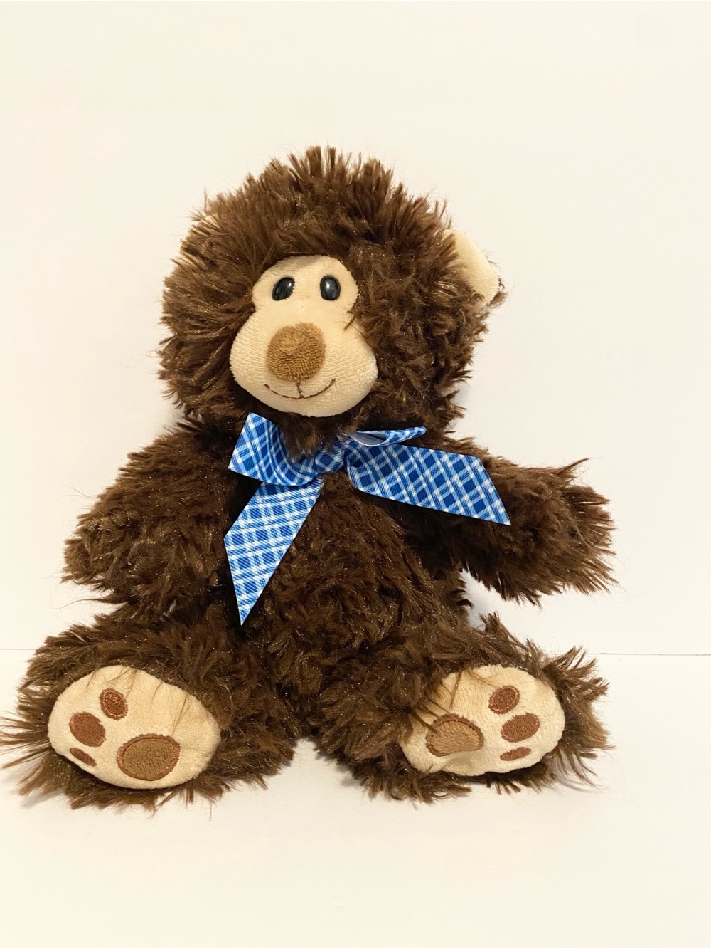 Kid Connection Cuddly Teddy Bear Plush Brown Stuffed Animal Soft Baby Toy Ribbon